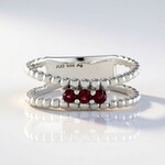 Anello in argento con Spinello Rosso (de Melo Essence)