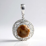 Pendentif en argent et Quartz Dinosaure