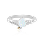 Welo-Opal-Silberring mit Gold (Granulieren)