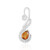 Zilveren hanger met een Oranje kwarts
