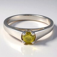 Bague en argent et Tourmaline cuprifère