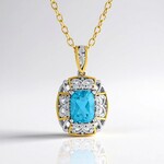 Collana in argento con Topazio Blu Paraiba (Gems en Vogue)