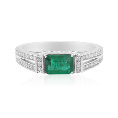 Bague en or et Emeraude de Zambie (Annette)