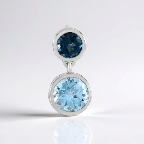 Ciondolo in argento con Topazio Blu Cielo
