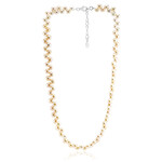 Peach Freshwater Pearl Silver Necklace (TPC)
