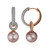 Pendientes en oro con Perla Ming rosa (TPC)