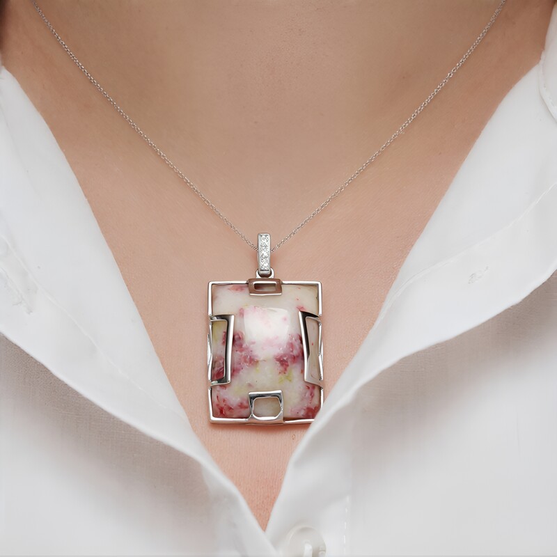 Cinnabarit-Silberanhänger