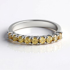 Anello in argento con Zircone Giallo