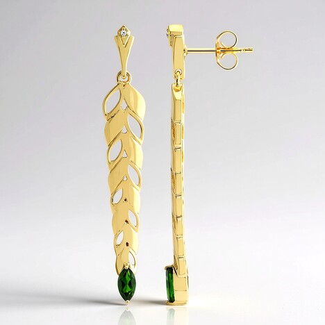 Orecchini in argento con Diopside Russo (SAELOCANA)