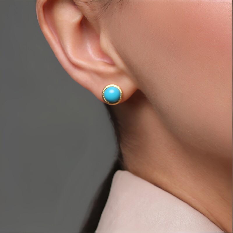 Sleeping Beauty Turquoise Silver Earrings (Faszination Türkis)