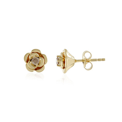 Orecchini in argento con Diamante Cioccolato I2