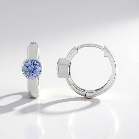 Orecchini in argento con Tanzanite (non riscaldata)