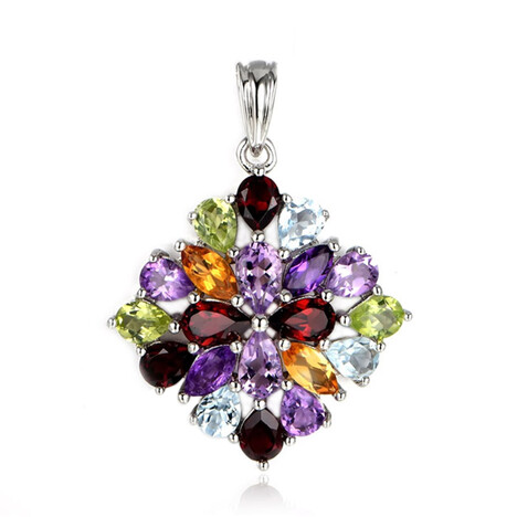 Ciondolo in argento con Granato Mozambico