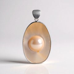 Ciondolo in argento con Perla Mabe (Bali Barong)