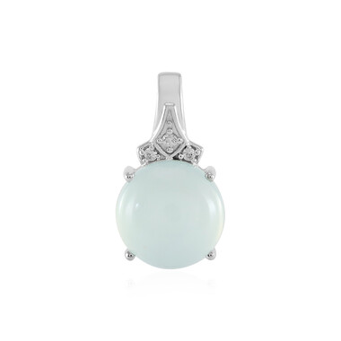 Colgante en plata con Calcedonia agua