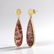Pendientes en plata con Jaspe océano