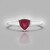 Anello in argento con Rubino del Madagascar