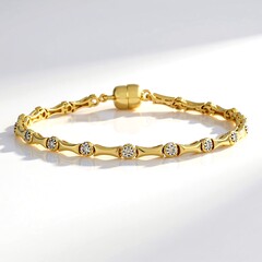 Bracciale in argento con Diamante Cioccolato I2
