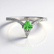 Bague en argent et Tsavorite de Lemshuku