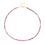 Pink Sapphire Silver Necklace