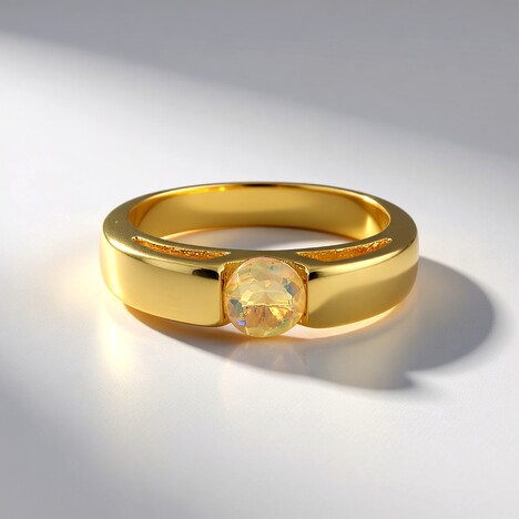 Anello in argento con Opale di Welo