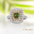 Gouden ring met een SI1 Groene diamant  (CIRARI)
