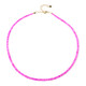 Pink Ethiopian Opal Silver Necklace