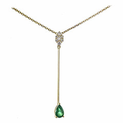 AAA-Sambia-Smaragd-Goldhalskette