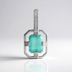 Ciondolo in argento con Smeraldo Colombiano