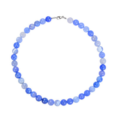 Collana in argento con Agata Blu