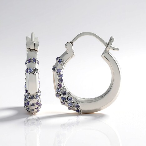 Orecchini in argento con Tanzanite (SAELOCANA)