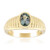 9K Unheated Blue Green Tanzanite Gold Ring