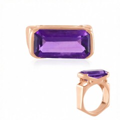 Anillo en plata con Amatista de Siberia (de Melo Essence)