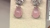 Pendientes en plata con Calcedonia rosa