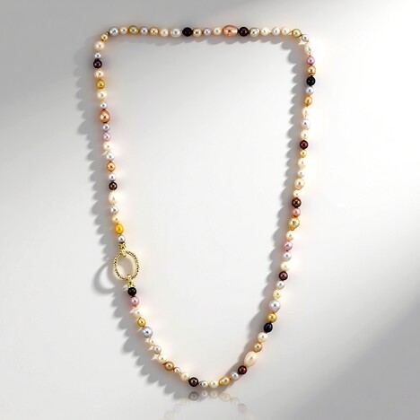 Collana in argento con Perla d'Acqua Dolce Bianca (TPC)