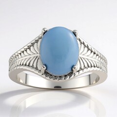 Anello in argento con Opale Blu