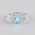 Bague en argent et Topaze bleu ciel