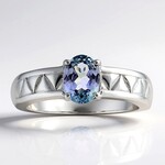 Anello in argento con Tanzanite Blu-Verde (Pallanova)