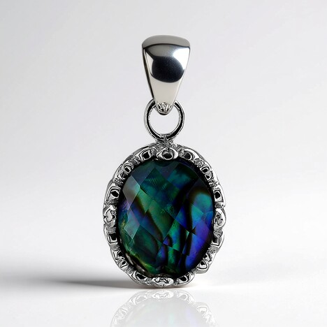 Ciondolo in argento con Quarzo Bianco (Art of Nature)