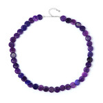 Purpurfarbener Quarz-Silberhalskette