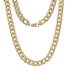 Silber-Panzerkette - 53,9 g - 50 cm - vergoldet