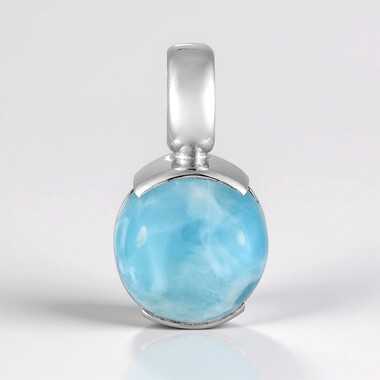 Zawieszka ze srebra rodowanego - Larimar