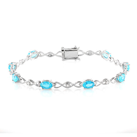 Bracelet en argent et Topaze Paraiba