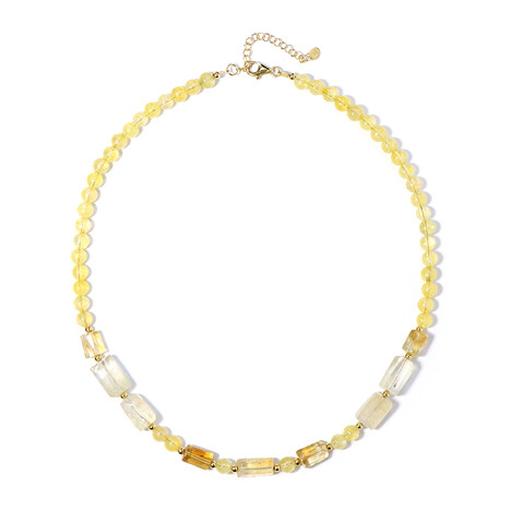 Zilveren halsketting met citrienstenen