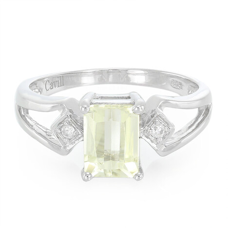 Anillo en plata con Cuncita amarillo canario