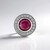 Ciondolo in argento con Rubino Bemainty (MONOSONO COLLECTION)