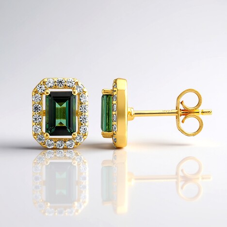 Orecchini in argento con Indicolite (Adela Silber)