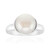 Anello in argento con Perla d'Acqua Dolce Bianca (Michelle Albala)