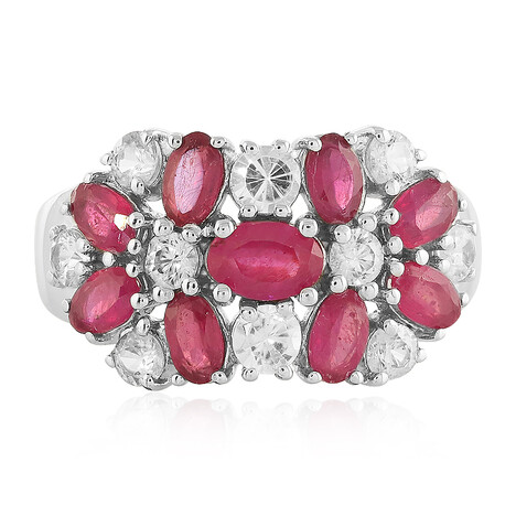 Anillo en plata con Rubí de Madagascar