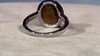 Anillo en plata con Piertersita dorada